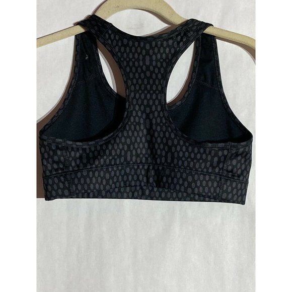 Nike Dri - Fit Women's Black Gray Polka Dot Racerback Sports Bra Size Small - Picture 4 of 6